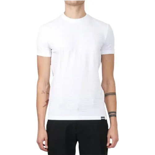 Kurzarm Baumwoll T-Shirt , Herren, Größe: M - Dsquared2 - Modalova