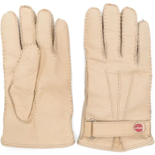 Leather Gloves Full-Finger Design , male, Sizes: 7 1/2 IN, 8 1/2 IN - Kiton - Modalova