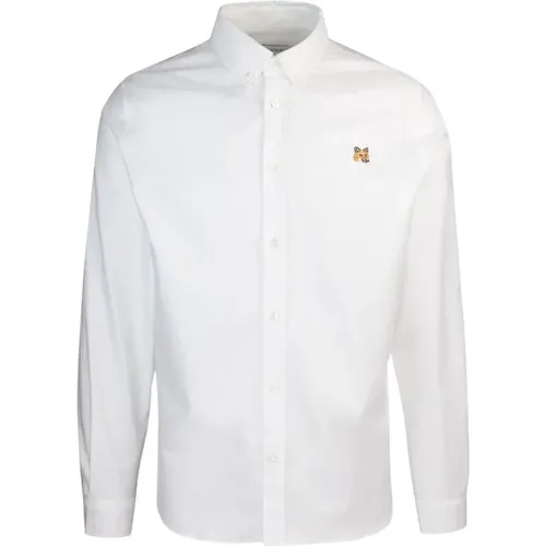 Klassisches Oxford Hemd Weiß - Maison Kitsuné - Modalova