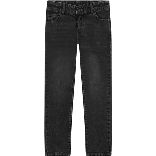 Schwarze Unisex-Jeans mit Tonalen Nieten - DKNY - Modalova