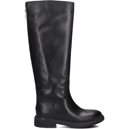 Duck Tala Leder Schwarze Stiefel , Damen, Größe: 37 EU - Shabbies - Modalova