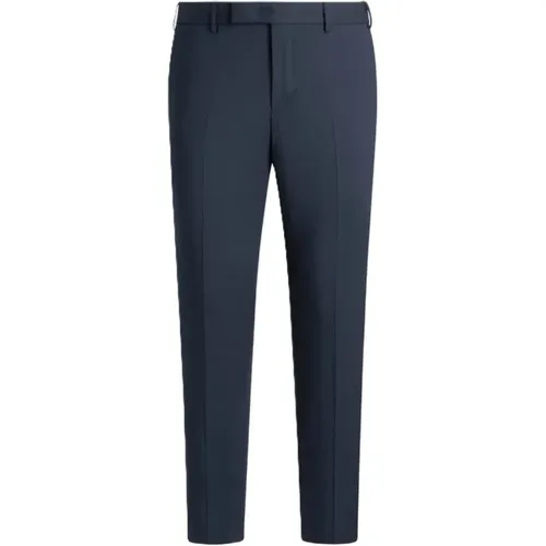 Blaue Woll-Slim-Hose , Herren, Größe: XL - PT Torino - Modalova