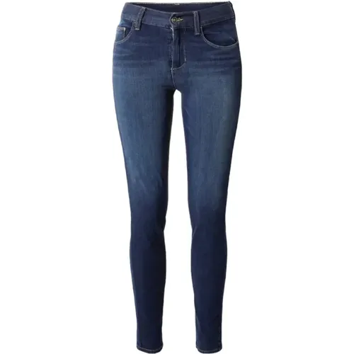 Blaue Jeans mit hoher Taille und Skinny Bein , Damen, Größe: W24 - Liu Jo - Modalova
