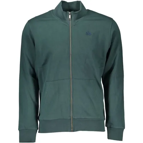 Grünes Fleece-Zip-Sweatshirt , Herren, Größe: M - LA MARTINA - Modalova