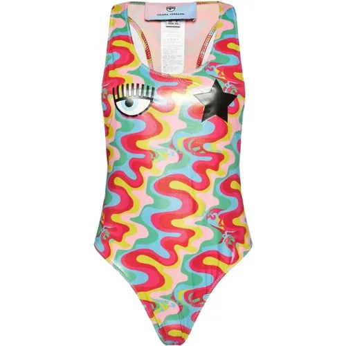 Multicolour Sea Clothing Logo Swimsuit , female, Sizes: S, M, L, XS - Chiara Ferragni Collection - Modalova