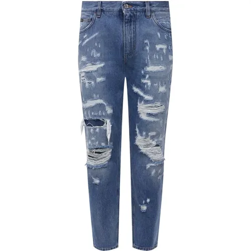 Cotton Denim Jeans for Men , male, Sizes: XL - Dolce & Gabbana - Modalova