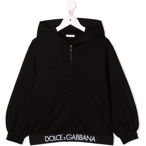Schwarzer Baumwollpullover für Jungen - Dolce & Gabbana - Modalova