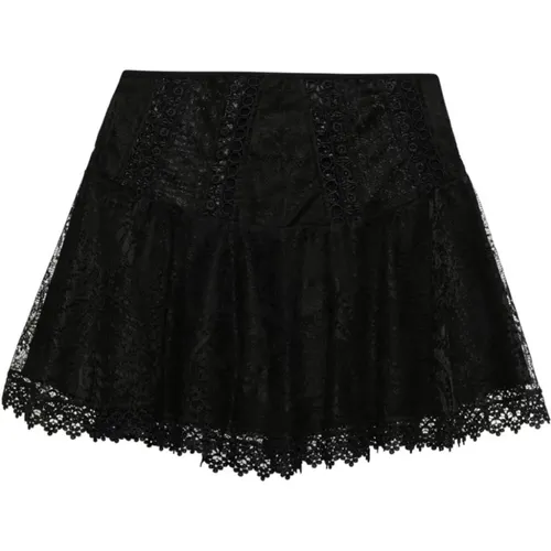 Lace Overlay Skirt , female, Sizes: M - Charo Ruiz Ibiza - Modalova