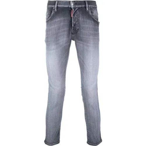 Schwarze Gewaschene Denim Jeans , Herren, Größe: L - Dsquared2 - Modalova