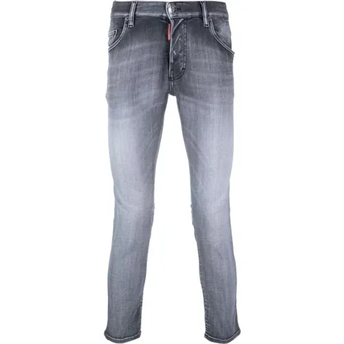 Schwarze Gewaschene Denim Jeans , Herren, Größe: S - Dsquared2 - Modalova