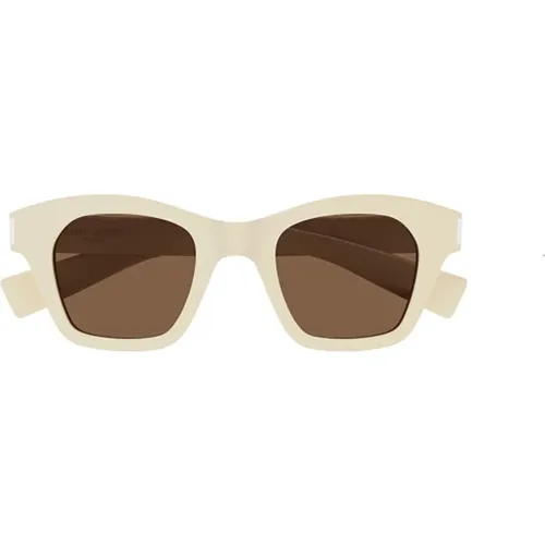 Luxury Womens White Sunglasses , female, Sizes: 47 MM - Saint Laurent - Modalova