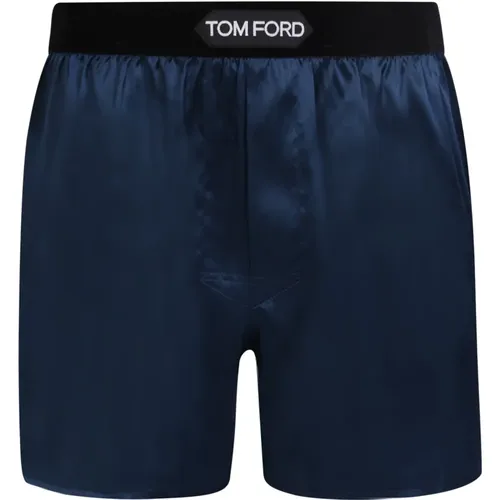 Silk boxer with logo on the , male, Sizes: S - Tom Ford - Modalova
