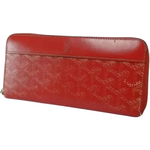 Used Leather Wallets, Goyard Handbag, Fair Condition , female, Sizes: ONE SIZE - Goyard Vintage - Modalova