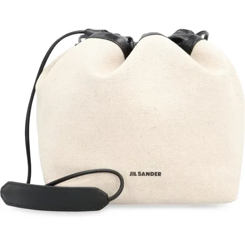 Canvas Eimer Tasche mit Lederdetails - Jil Sander - Modalova