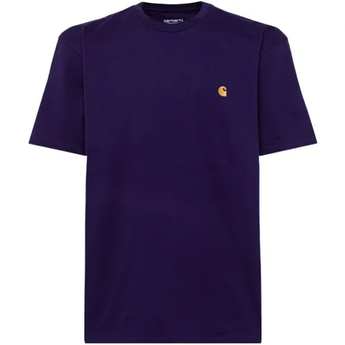 Gebürstetes Baumwoll-Logo-T-Shirt , Herren, Größe: XL - Carhartt WIP - Modalova