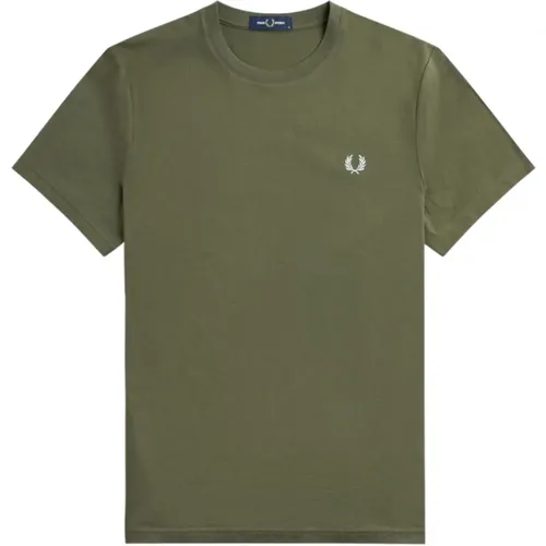 Lässiges Baumwoll-T-Shirt , Herren, Größe: S - Fred Perry - Modalova