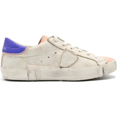 Vintage Mixage Sneakers Paris Low Blanc Rose , Herren, Größe: 37 EU - Philippe Model - Modalova