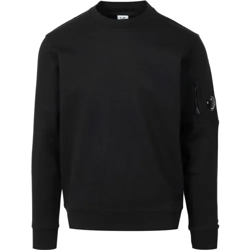 Schwarzer Pullover mit Tasche , Herren, Größe: 2XL - C.P. Company - Modalova