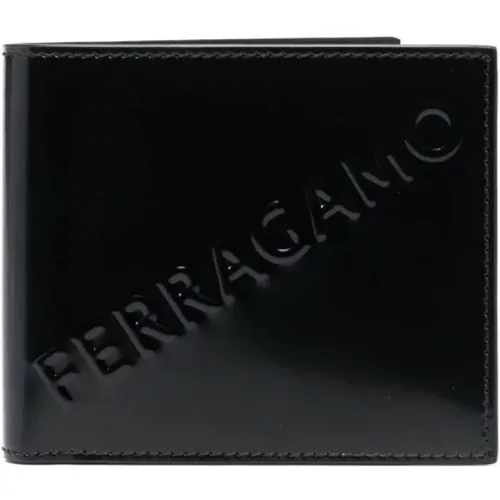Logo-Embossed Leather Wallet , male, Sizes: ONE SIZE - Salvatore Ferragamo - Modalova