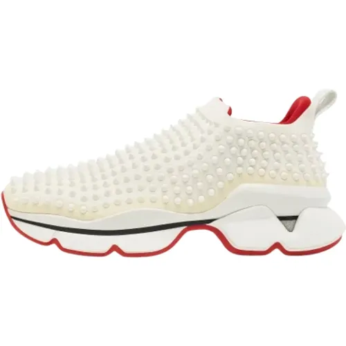 Pre-owned Fabric sneakers , male, Sizes: 9 UK - Christian Louboutin Pre-owned - Modalova