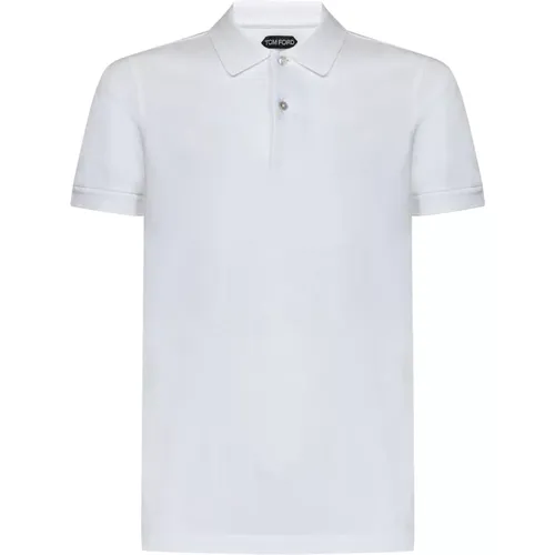 Weiße T-Shirts und Polos mit TF-Logo , Herren, Größe: S - Tom Ford - Modalova