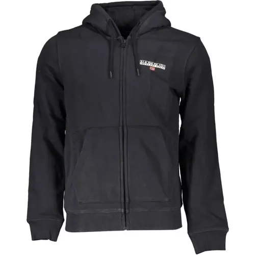 Elegantes Fleece-Kapuzensweatshirt in Schwarz - Napapijri - Modalova