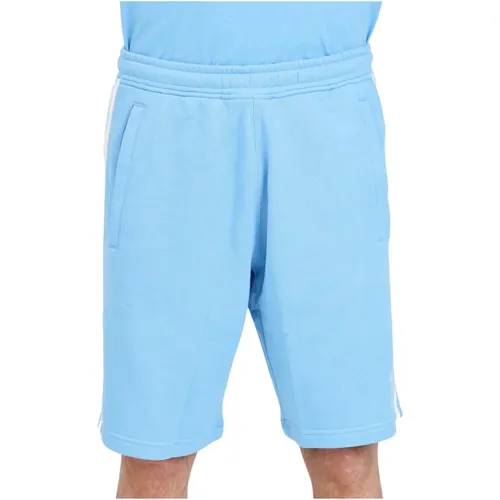 Himmelblau Weiße 3 Streifen Shorts - adidas Originals - Modalova