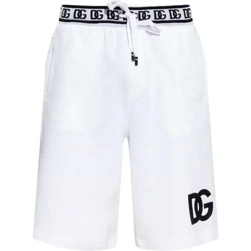Lässige weiße Shorts mit Kordelzug , Herren, Größe: XS - Dolce & Gabbana - Modalova