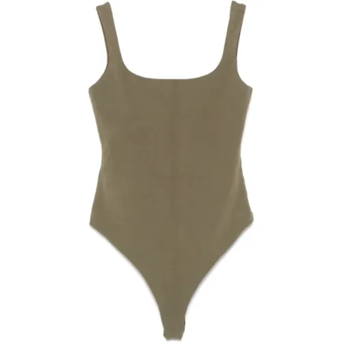 Militärischer Square Neck Bodysuit , Damen, Größe: L - ENTIRE STUDIOS - Modalova