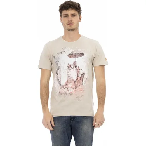 Herren Kurzarm Rundhals T-Shirt , Herren, Größe: L - Trussardi - Modalova