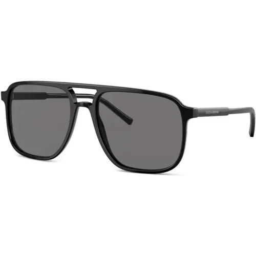 Schwarze Sonnenbrille mit Original-Etui , Herren, Größe: 58 MM - Dolce & Gabbana - Modalova