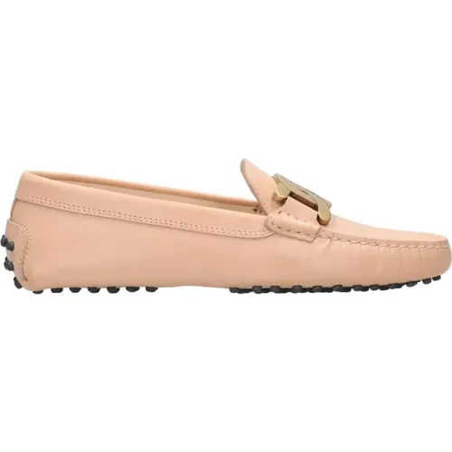 Loafers,Puderfarbene flache Schuhe mit Metallkette - TOD'S - Modalova