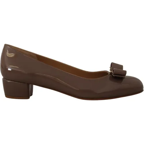 Caraway Vara Schleifen Pumps , Damen, Größe: 35 EU - Salvatore Ferragamo - Modalova