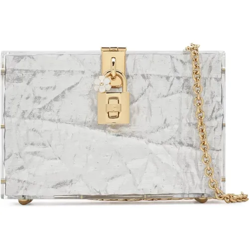 Metallic Box Mini Tasche - Dolce & Gabbana - Modalova