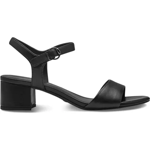 Schwarze Casual Flache Sandalen Damen , Damen, Größe: 39 EU - tamaris - Modalova