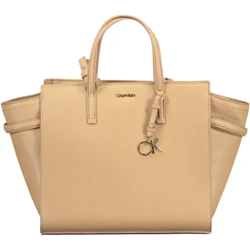 Polyester Handbag with Contrasting Details , female, Sizes: ONE SIZE - Calvin Klein - Modalova