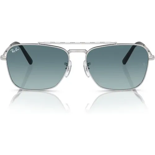 NEW Caravan Sunglasses in Silver/ Shaded , male, Sizes: 58 MM - Ray-Ban - Modalova