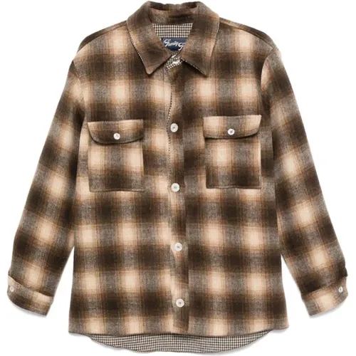 Reversible Check Pattern Shirt , male, Sizes: M - Family First - Modalova