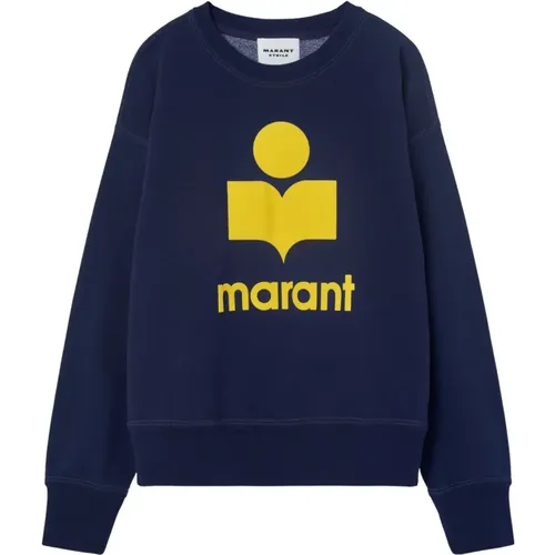 Navy Printed Sweater , female, Sizes: 2XS - Isabel marant - Modalova