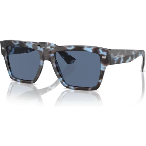 Stylish Blue Sunglasses for Men, Avana/Light Blue Sunglasses for Men,Stylische Sonnenbrille 0Dg4431 - Dolce & Gabbana - Modalova