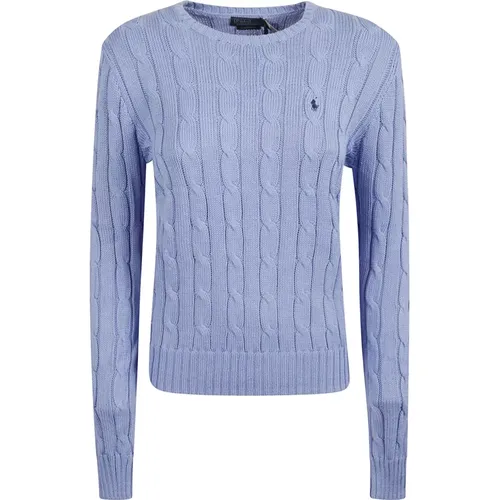 Blauer Cable Knit Crew Neck Sweatshirt - Ralph Lauren - Modalova