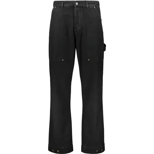 Cargohose mit Metallknöpfen , Herren, Größe: L - Palm Angels - Modalova