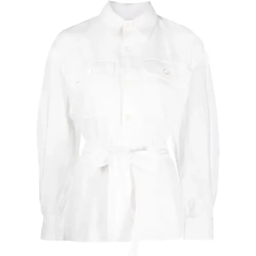 Long sleeve button front shirt , female, Sizes: L - Ralph Lauren - Modalova