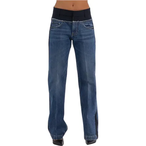 Weite Bein Denim Jeans , Damen, Größe: W28 - Stella Mccartney - Modalova