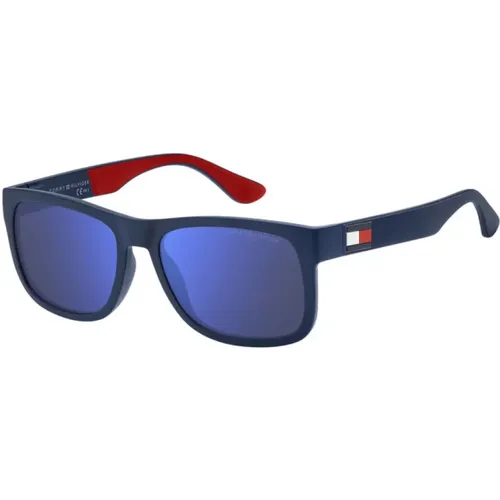 Blaue High Contrast Sonnenbrille TH 1556/S , Herren, Größe: 56 MM - Tommy Hilfiger - Modalova