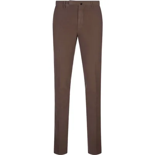 Braune Slim Fit Doeskin Hose - Incotex - Modalova