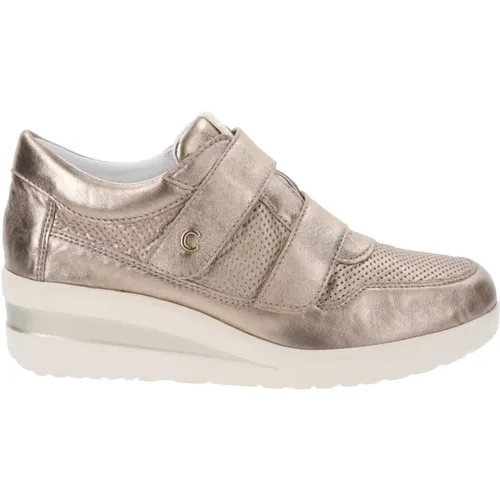 Leder Damen Sneakers , Damen, Größe: 36 EU - Cinzia Soft - Modalova