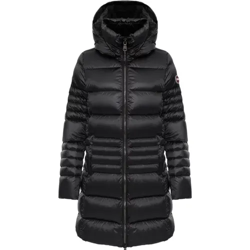 Mid-Length Down Jacket with Detachable Hood , female, Sizes: XS - Colmar - Modalova