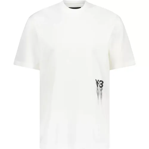 Logo Print Baumwoll T-Shirt , Herren, Größe: M - Y-3 - Modalova