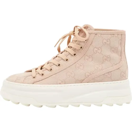 Pre-owned Canvas sneakers , female, Sizes: 5 1/2 UK - Gucci Vintage - Modalova